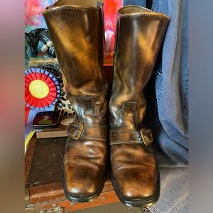 Handsome Vintage ACME Square Toe Harness Campus Boots Men’s 9 B unisex 😉